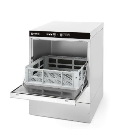 Mašina za pranje čaša 40x40 - elektromehanička kontrola, HENDI, Sa pumpom za deterdžent, 230V/2800W, 470x510x(H)710mm