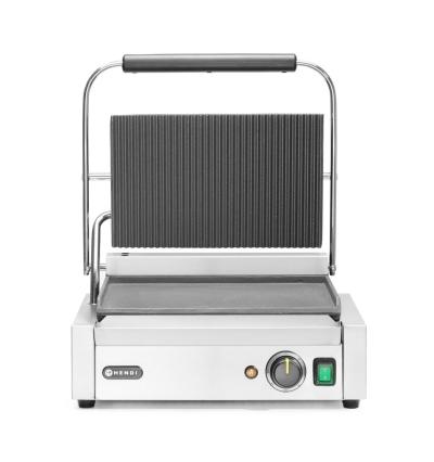 Kontaktni roštilj Panini, HENDI, Rebrasti vrh i glatko dno, 230V/2200W, 430x375x(H)216mm