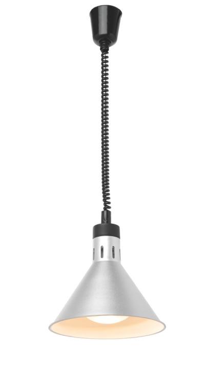 Konusna toplotna lampa sa podesivom dužinom, HENDI, Srebrna, 230V/250W, ⌀275x(H)250mm