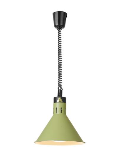 Konusna toplotna lampa sa podesivom dužinom, HENDI, Zelena, 230V/250W, ⌀275x(H)250mm