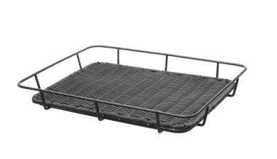 Korpa za pecivo s obručem od nerđajućeg čelika, HENDI, Crna, 400x300x(H)50mm