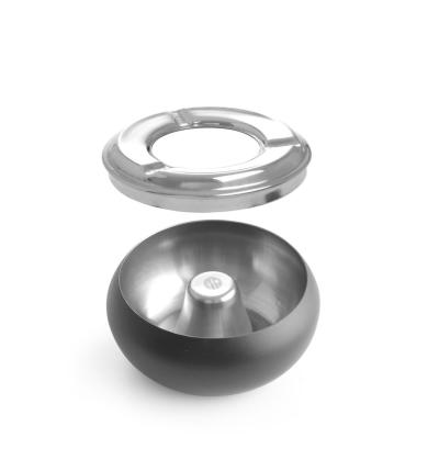 Pepeljara u obliku činije crna, HENDI, ⌀105x(H)58mm