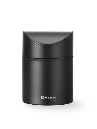 Stona kanta za otpatke sa ljuljajućim poklopcem, HENDI, 1,2L, Crna, ⌀120x(H)165mm