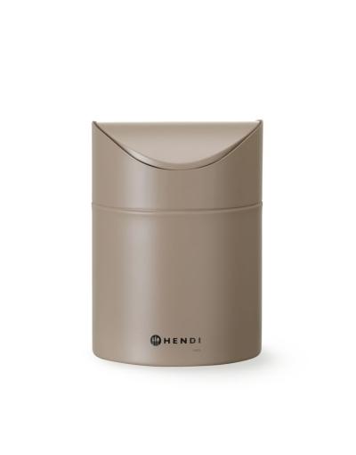 Stona kanta za otpatke sa ljuljajućim poklopcem, HENDI, 1,2L, Bež, ⌀120x(H)165mm