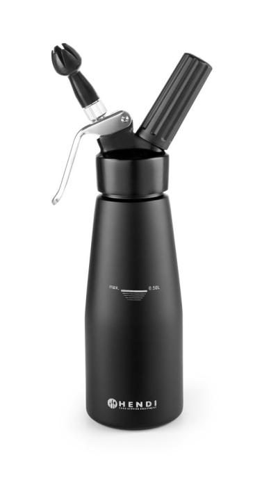 Boca za šlag Crni, HENDI, Kitchen Line, 0,5L, Crna, ⌀80x(H)260mm