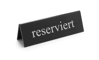 Tabla za sto reserved, HENDI, reserviert, 130x30x(H)38mm
