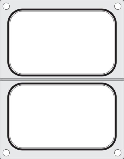 Matrica za zaptivanje posuda, HENDI, 2x spremnik 178x113 mm