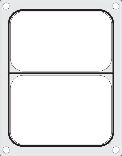 Matrica za zaptivanje posuda, HENDI, dvodelni spremnik 227x178 mm