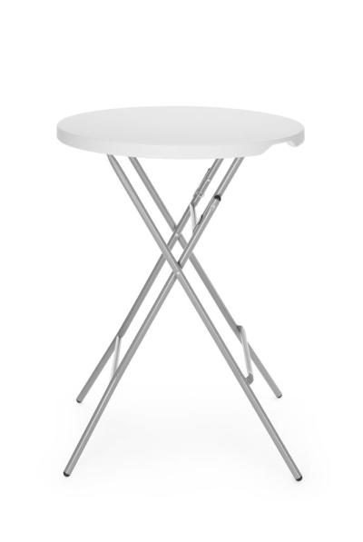 Barski sto, AmerBox, max. nosivost 80 kg, Bela, ⌀800x(H)1100mm