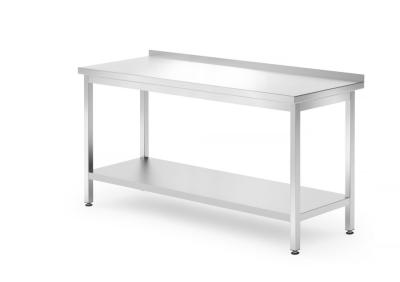 Zidni radni sto sa policom – spojen šrafovima, dubina: 700 mm, HENDI, Profi Line, 1600x700x(H)850mm