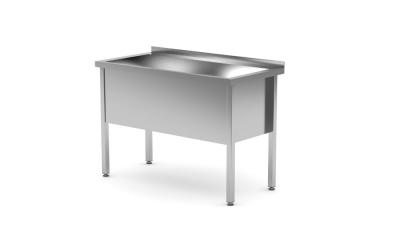 Sto sa jednostrukim koritom za pranje, zavaren, HENDI, Profi Line, 1200x600x(H)850mm