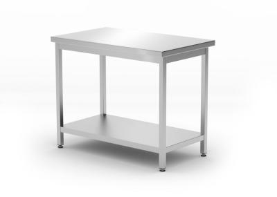 Središnji radni sto sa policom Budget Line – montažni, dubina: 600 mm, HENDI, Kitchen Line, 1000x600x(H)850mm