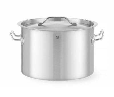 Lonac za dinstanje, srednje dubine - sa poklopcem, HENDI, Budget Line, 23L, ⌀350x(H)240mm