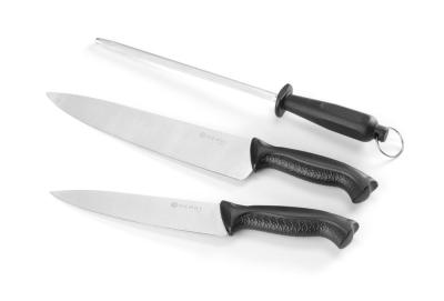 Komplet noževa i alata za oštrenje, HENDI, Crna, (L)380mm