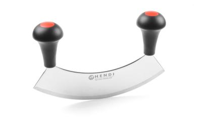 Polukružni nož za seckanje, HENDI, Jedna oštrica, Crna, 215x150mm