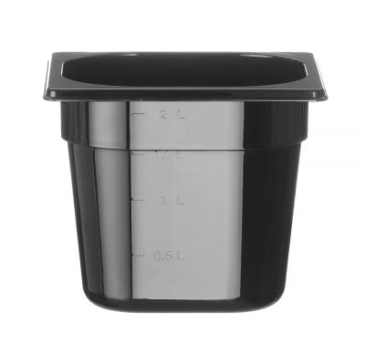 Gastronorm posuda 1/6, HENDI, Profi Line, GN 1/6, 2,4L, Crna, 176x162x(H)150mm