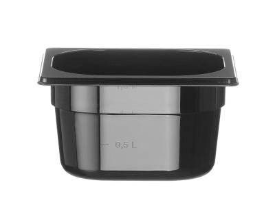 Gastronorm spremnik 1/6, HENDI, Profi Line, GN 1/6, 1,6L, Crna, 176x162x(H)100mm