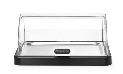 Jednostruka roll-top rashladna vitrina Duo UNIQ, HENDI, dizajnirao Robert Bronwasser, Crna, 460x355x(H)220mm