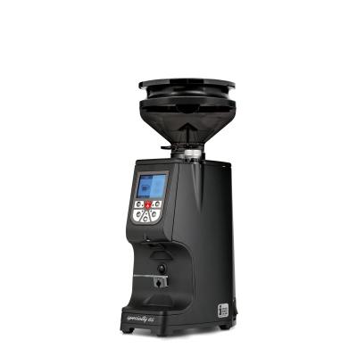 Eureka Atom Specialty 65 Black Coffee Grinder - Top - Hardened Steel - Black - Blow Up Short Smoked Hopper - 220 V