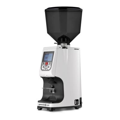Eureka Atom Specialty 65 White Coffee Grinder - Elite - Diamond - White - Tall Smoked Hopper - 220 V