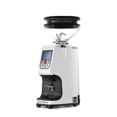 Eureka Atom Specialty 65 White Coffee Grinder - Elite - Hardened Steel - White - Blow Up Short Hopper - 110 V