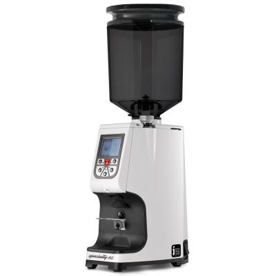 Eureka Atom Specialty 65 White Coffee Grinder - Elite - White - Blow Up Tall Smoked Hopper - 220 V