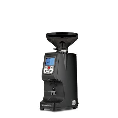 Eureka Atom Specialty 75 Black Coffee Grinder - Pro - Red Speed - Black - Short Smoked Hopper - 220 V