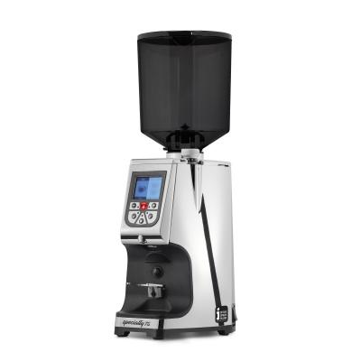 Eureka Atom Specialty 75 Chrome Coffee Grinder - Quiet Power - Chrome - Tall Smoked Hopper - 220 V