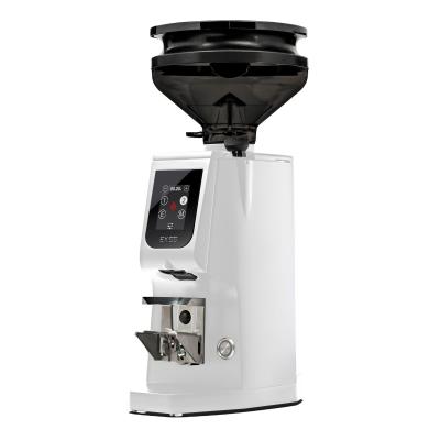 Eureka Atom Excellence 65 Coffee Grinder - Precision & Speed - Titanium - White - Blow Up Short Smoked Hopper - 220 V