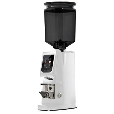 Eureka Atom Excellence 65 Coffee Grinder - Precision & Speed - Titanium - White - Blow Up Tall Smoked Hopper - 110 V