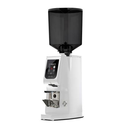 Eureka Atom Excellence 65 Coffee Grinder - Precision & Speed - Titanium - White - Tall Smoked Hopper - 110 V