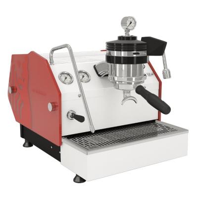 La Marzocco GS3 MP Flat White Espresso Machine - Red Glass Side Panels - 220 V