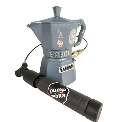 Pump My Moka Bialetti 3 Cups Induction - Moka Pressure Control - Blue