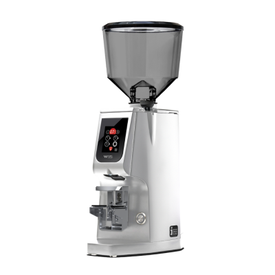 Eureka Atom W 65 Coffee Grinder - Precision & Efficiency - Titanium - Chrome - Blow Up Tall Smoked Hopper - 110 V