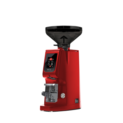 Eureka Atom W 75 Coffee Grinder - Advanced Grinding - Red Speed - Red - Short Smoked Hopper - 110 V