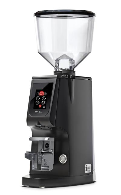 Eureka Atom W 75 Coffee Grinder - Advanced Grinding - Titanium - Black - Blow Up Tall Hopper - 220 V