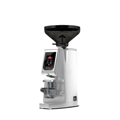 Eureka Atom W 75 Coffee Grinder - Advanced Grinding - Titanium - Chrome - Blow Up Short Smoked Hopper - 220 V