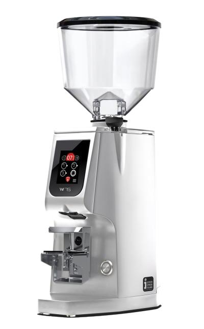 Eureka Atom W 75 Coffee Grinder - Advanced Grinding - Titanium - Chrome - Tall Hopper - 110 V