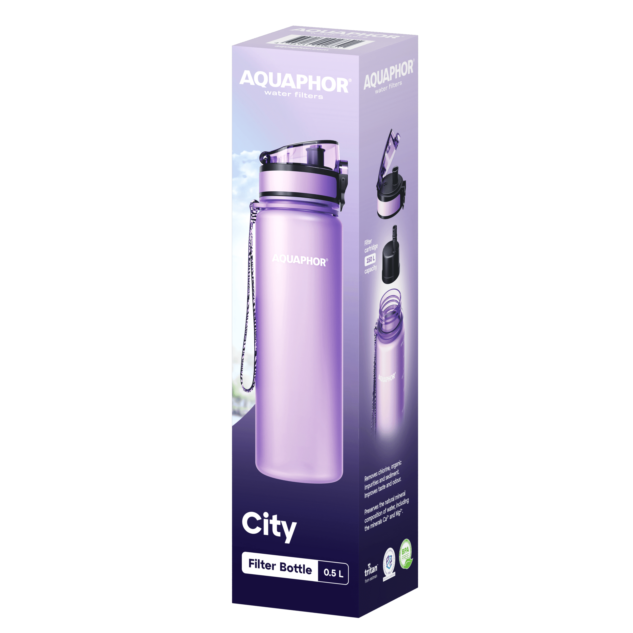 Filter Flaša City 0,5L lavanda