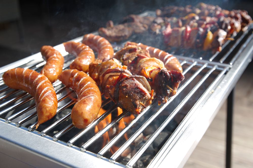 Roštilj na drveni ugalj Patio, HENDI, 770x380x(H)760mm