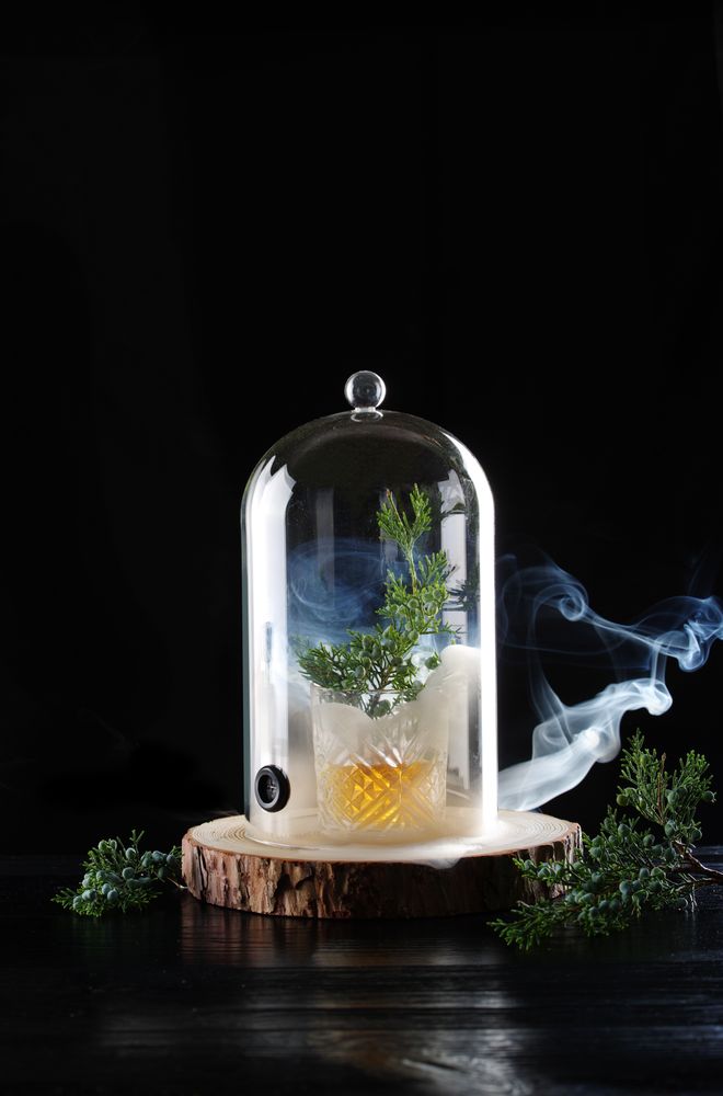 Staklena kupola s otvorom, HENDI, Kupola za koktele, ⌀130x(H)282mm