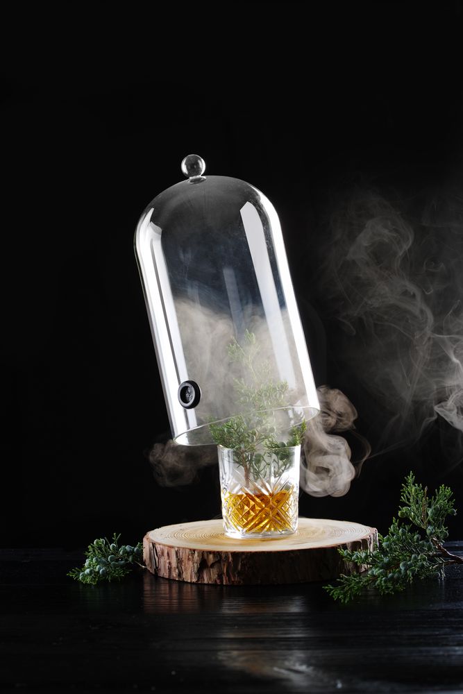 Staklena kupola s otvorom, HENDI, Kupola za koktele, ⌀130x(H)282mm