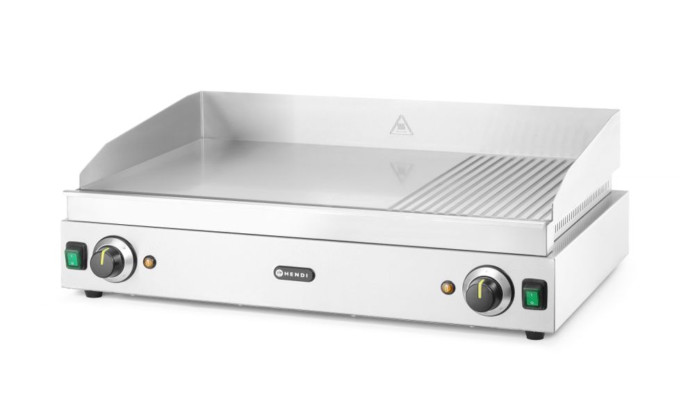 Roštilj Profi Line, HENDI, Profi Line, 2/3 ravno, 1/3 rebrasto, 230V/3500W, 697x474x(H)241mm