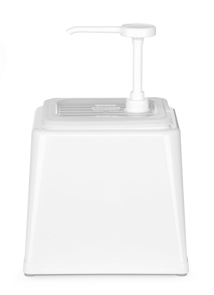 Dozator za sos s pumpicom, HENDI, 2,5L, Bela, 230x210x(H)327mm