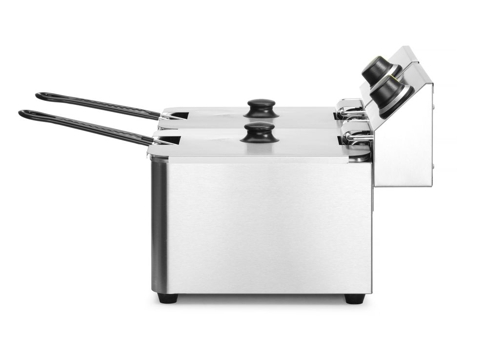 Friteza Kitchen Line - 2x 8L, HENDI, Kitchen Line, 16L, 230V/7000W, 542x430x(H)351mm