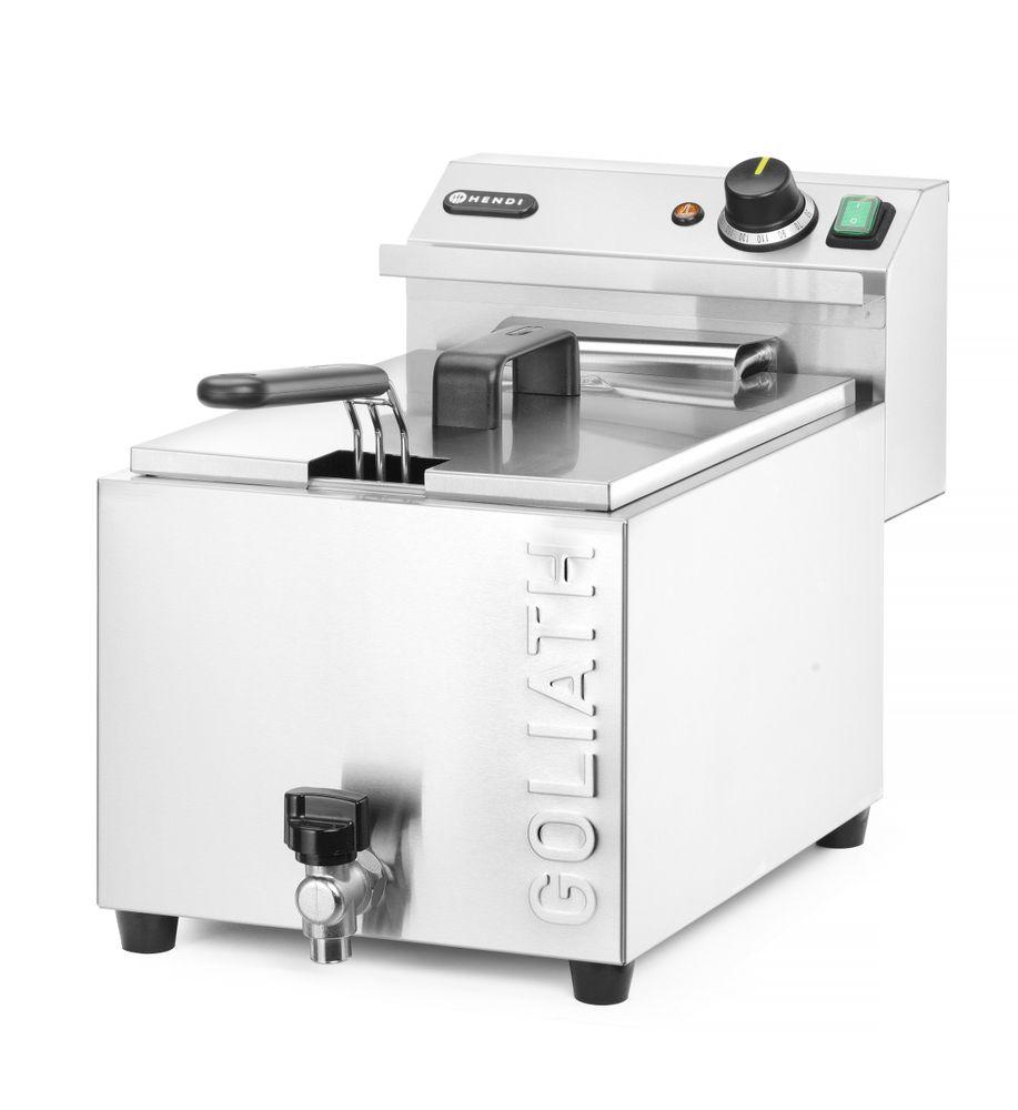 Friteza XL sa odvodnom slavinom HENDI GOLIATH, HENDI, 10L, 400V/10200W, 300x585x(H)392mm