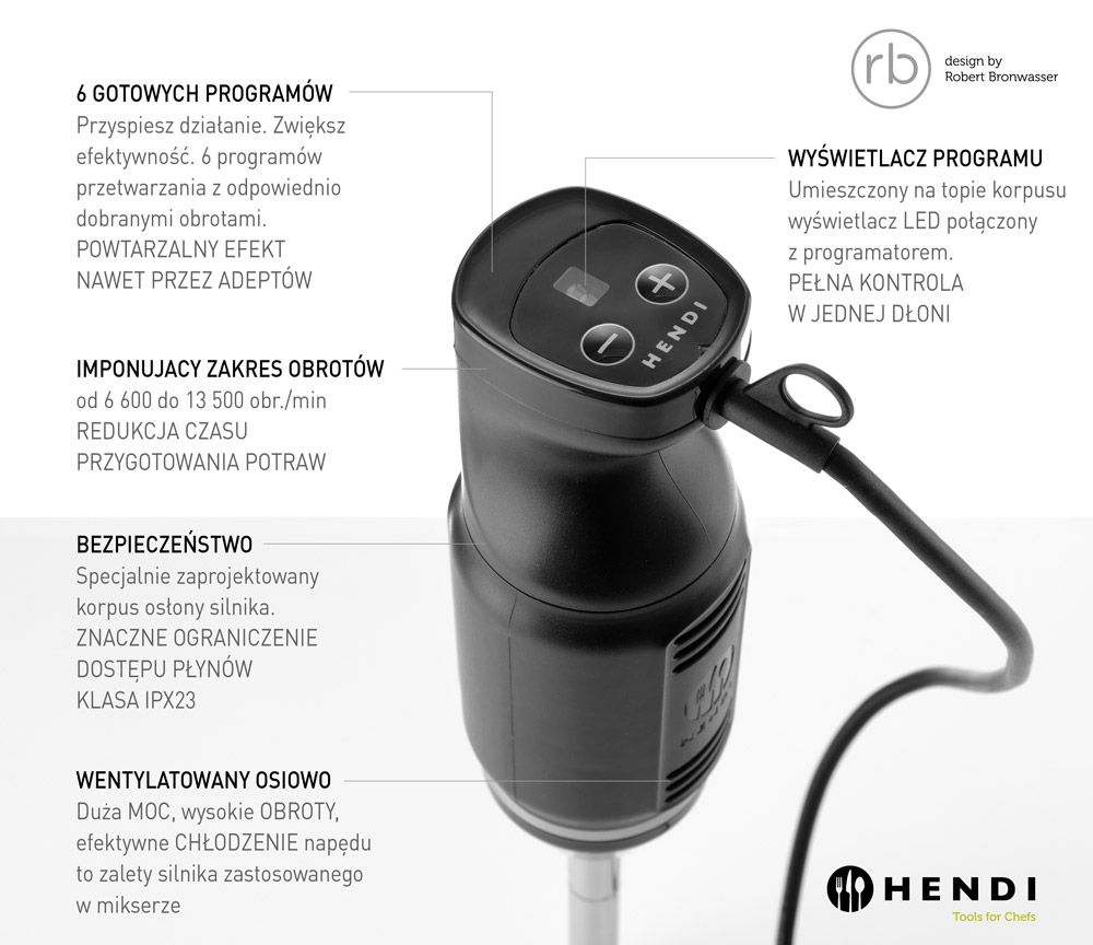 Štapni mikser HENDI BLEND, HENDI, designed by Robert Bronwasser, 220-240V/250W, ⌀71x(H)450mm