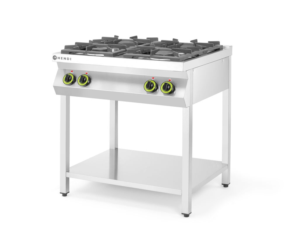 Otvoreni gasni šporet sa 4 gorionika, HENDI, Kitchen Line, 19kW, 800x700x(H)900mm
