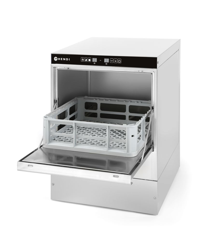 Mašina za pranje posuđa 40x40 – elektronska kontrola, HENDI, 230V/2800W, 470x510x(H)710mm