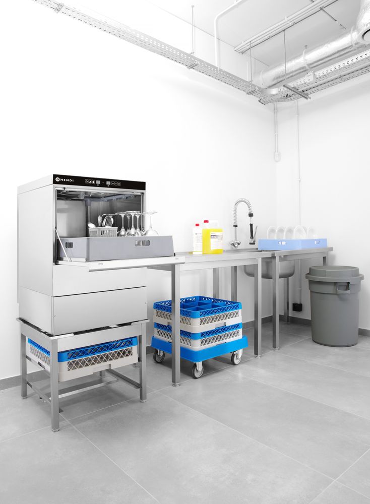 Mašina za pranje posuđa 50x50 - elektronsko upravljanje, HENDI, 400V/6600W, 570x600x(H)830mm